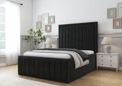 Comfort Beds Emperor Black Plush Bed Frame With Mattress from B&Q