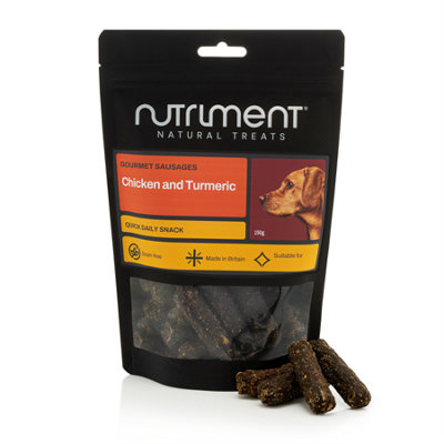 Pet Treats Wholesale Natural Treats Gourmet Sausages Chicken & Turmeric (150G) Highly Digestible Grain Free Treats from B&Q