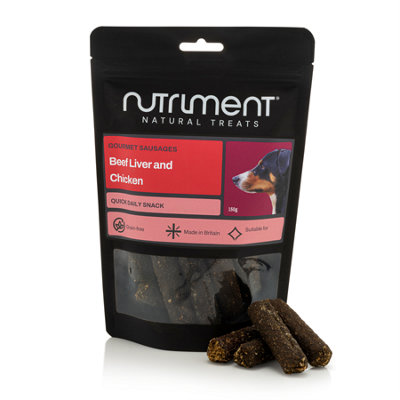 Pet Treats Wholesale Natural Treats Gourmet Sausages Beef Liver & Chicken (150G) Highly Digestible Grain Free Treats from B&Q