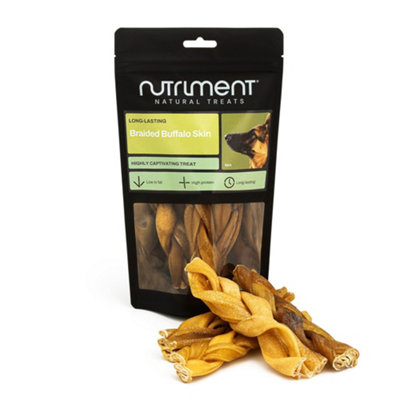 Pet Treats Wholesale Natural Treats Braided Buffalo Skin Chew For Dogs (4Pcs) High Protein Low Fat Long Lasting Treat from B&Q