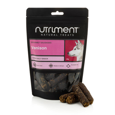 Pet Treats Wholesale Natural Treats Gourmet Sausages Venison (150G) Highly Digestible Grain Free Treats from B&Q