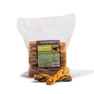 Pet Treats Wholesale Natural Treats Braided Buffalo Skin Chew For Dogs (1Kg) High Protein Low Fat Long Lasting Treat from B&Q