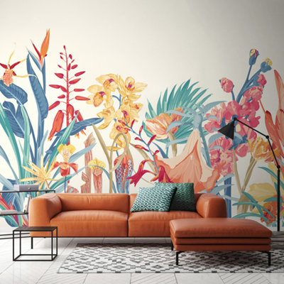 Origin Murals Tropical Foliage Matt Smooth Paste The Wall Mural 350Cm Wide X 280Cm High from B&Q