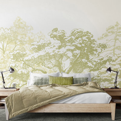 Origin Murals Etched Trees Matt Smooth Paste The Wall Mural 300Cm Wide X 240Cm High from B&Q