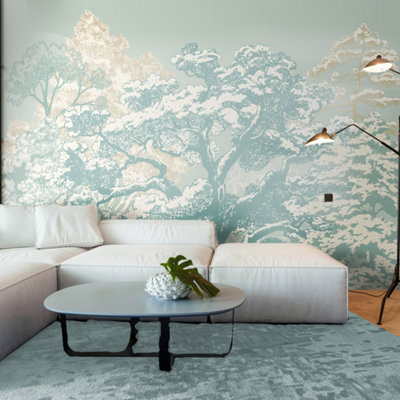 Origin Murals Etched Trees Matt Smooth Paste The Wall Mural 300Cm Wide X 240Cm High from B&Q