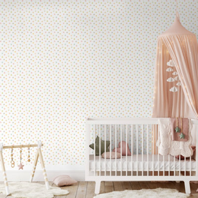 Hoopla Walls Dotty Pastel Riot 10M Wallpaper from B&Q