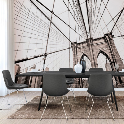 B&Q -  Brooklyn Bridge Matt Smooth Paste The Wall Mural 350Cm Wide X 280Cm High