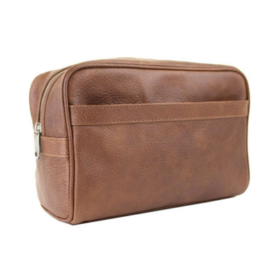 British Bag Company Oily Leather Wash BagTan from B&Q