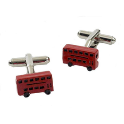 Red Double Decker Bus Cufflinks from B&Q