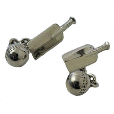 Novelty Cricket Bat & Ball Cufflinks from B&Q