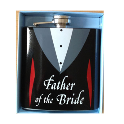 Father Of The Bride Hip Flask Gift Boxed from B&Q