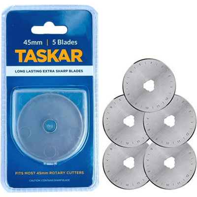 Taskar 45mm Sks-7 Carbon Steel Rotary Cutter Blades 5-Pack from B&Q