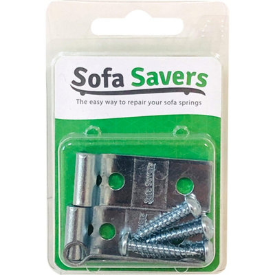 B&Q -  Sofa Savers Steel Zig Zag Spring Repair Brackets 2-Pack With Screws