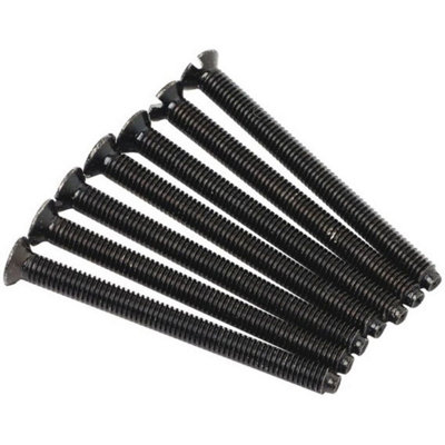 Taskar 40mm Black Nickel Flat Head Electrical Screws M3.5 (10 Pack) from B&Q