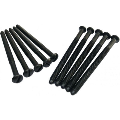 Taskar 50mm M3.5 Black Nickel Electrical Socket Screws10 Pack from B&Q