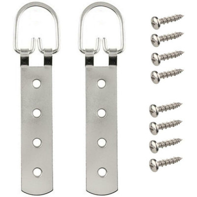 Taskar Super Heavy Duty D Ring Strap Hanger 90Kg/165mm (2 Pack) from B&Q
