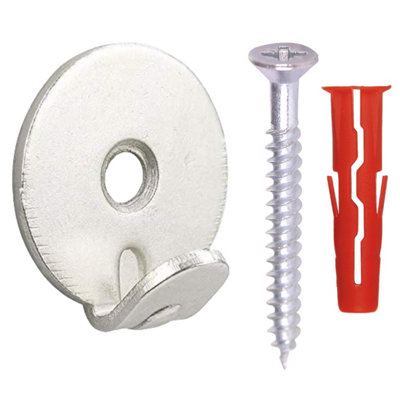 Taskar Heavy Duty Nickel Picture Hooks With Fixings 20 Pack from B&Q