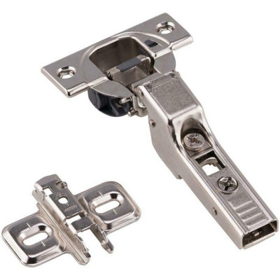 Blum 71B3650 110 Degree Soft-Close Half-Overlay Hinge With 173L6100 Mounting Plate2-Pack from B&Q