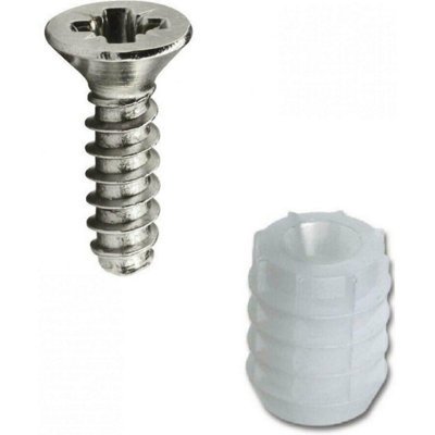 Blum Hinge Dowels 8mm With M3.5 X 12mm Nickel Screws 10 Pack from B&Q