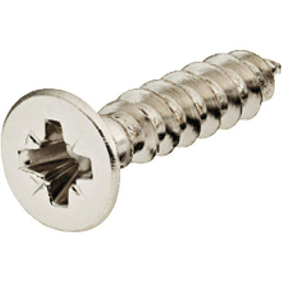 Hafele 3.5 X 17mm Nickel-Plated Screws For HingesPack Of 100 from B&Q