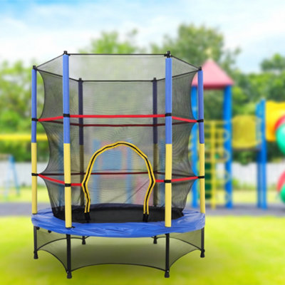 Living And Home 4.5Ft Kids Mini Trampoline With Safety Enclosure from B&Q