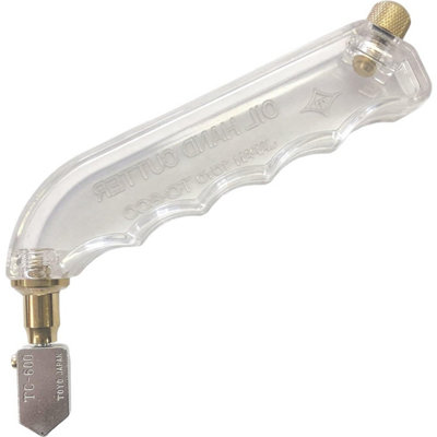 Toyo Tc600S Straight Head Pistol Grip Glass Cutter Clear Handle from B&Q