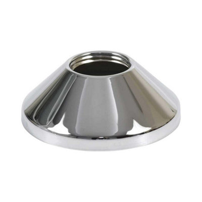 Pepte 1/2 Inch Taper Chrome Plated Valve / Tap Cover Collar Rose Metal Collars Cone from B&Q