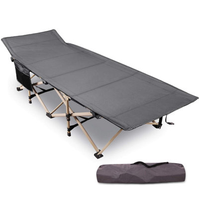 Redcamp Camp Bed For Adults28 Extra Wide Heavy Duty Folding Camping Travel Outdoor Office Indoor FishingSupport 500 LbsGrey from B&Q