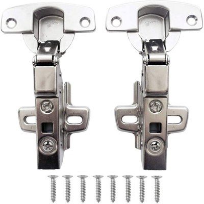 Hettich Sensys 8645I 110 Degrees Half Overlay Soft-Close Hinge With Mounting Plate Th522-Pack from B&Q