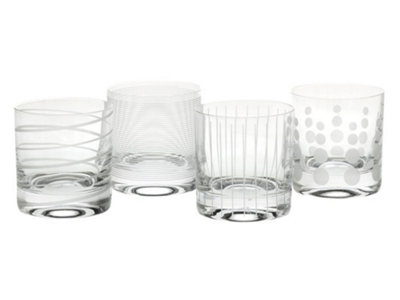 B&Q -  Cheers Set Of 4 12.75Oz Tumblers
