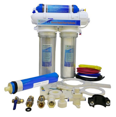 Finerfilters 4 Stage Aquarium Reverse Osmosis 75Gpd UnitDrop In Style With Refillable Di Resin Chamber For MarineTropical And Discus Fish from B&Q