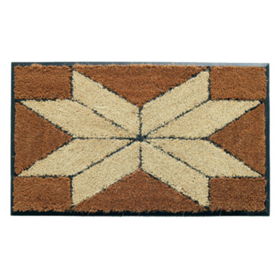  - Coco&coir Door Mat Natural Coir Rubber Backed Eco-Friendly Indoor  Outdoor Heavy Duty Entrance Door Mat 45 X 75 Cm Indian Star