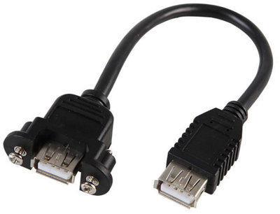 ProSignal Pro SignalUsb A Female To Female Panel Mount Adaptor Lead160mm Black from B&Q