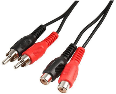 ProSignal Pro Signal2X Phono (Rca) Male To 2X Phono Female Lead3M Black from B&Q