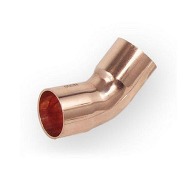 Conex Pipe Fitting Bow Elbow Copper Solder Female X Female 22mm Diameter 45Deg Angle from B&Q