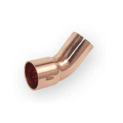 Conex Pipe Fitting Bow Elbow Copper Solder Male X Female 28mm Diameter 45Deg Angle from B&Q