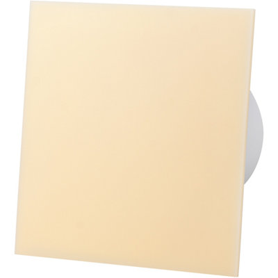 Airroxy Beige Acrylic Glass Front Panel 100mm Standard Extractor Fan For Wall Ceiling Ventilation