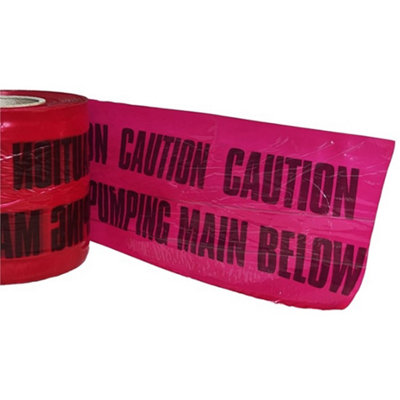 PegdevPdlDetectable Underground Warning Tape Sewer Pumping Main 150mmTraceable Marker Tape Stainless Steel Wires (35M) from B&Q