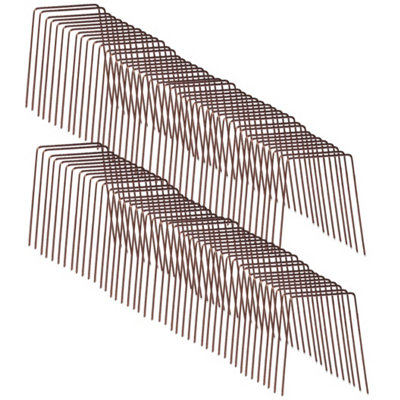 PegdevPdl 6 Inch Copper-Coated Staples Secure Weed Membrane Fleece Netting Pegs Repel Slugs SnailsPack Of 100 from B&Q