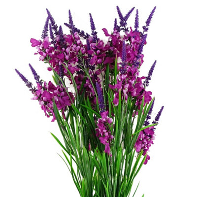 PegdevPdlPack Of 6 Artificial Larkspur Stems 80Cm Silk Flowers In Pink For Home Or Displays from B&Q