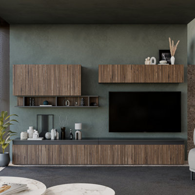 Decorotika Toronto Modular Entertainment System With Multiple Layout Combinations Black Alina from B&Q