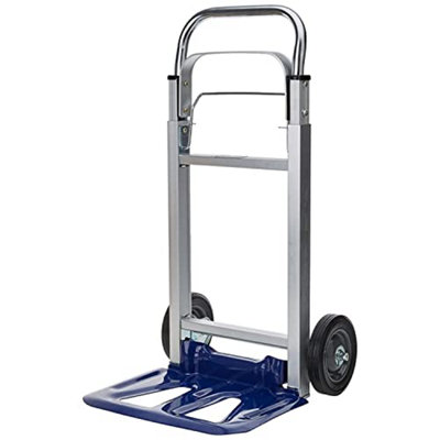 Einhell Folding Hand Truck90 Kg CapacityAluminium Framed Trolley On WheelsSack Barrow With Extendable Handle 2260112 from B&Q