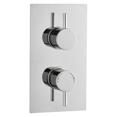 Menai Chrome Round Thermostatic Shower Valve1 Outlet from B&Q