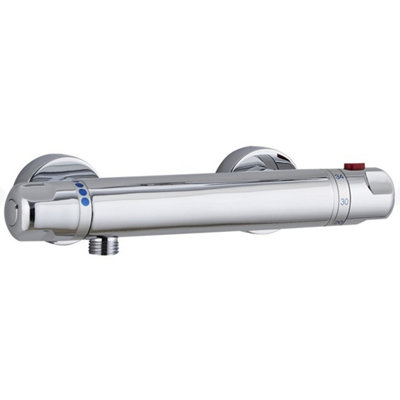 Menai Chrome Round Thermostatic Shower Bar Valve from B&Q