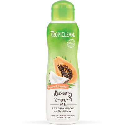 Tropiclean Papaya And Coconut 2-In-1 Shampoo & Conditioner Moisturises 355Ml from B&Q