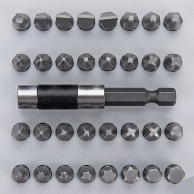 34Pc Screwdriver Bit Set Magnetic Drill Bits Phillips Torx Hex Flathead Precision Screwdriver Bits Set Case from B&Q
