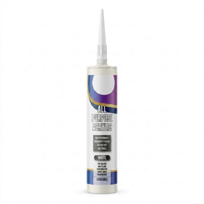 260Ml All Purpose Acrylic Sealant Strong Waterproof Gap Filler & Flexible Interior Exterior Sealing For Diy Use from B&Q