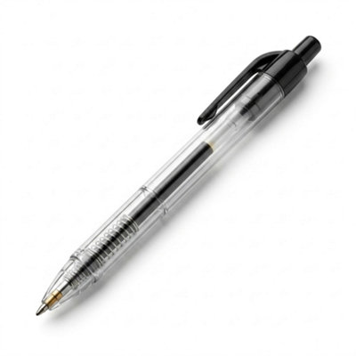 50 Pack Smooth Write Retractable Pen Black Ink Comfortable Grip Ballpoint Pen Office School Home Writing Supplies from B&Q