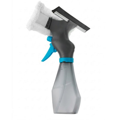  - 3 In 1 Spray Window Wiper Bottle Glass Cleaner Squeegee Microfibre Window Cleaning Tool For Home & Office