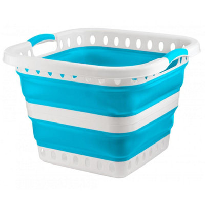 H Plus Collapsible Laundry Basket Foldable Clothes Storage Bin Large from B&Q